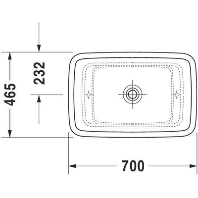 Duravit PuraVida opbouwwastafel met bevestiging en afvoer incl. keramische afdekkap 70x42cm wit