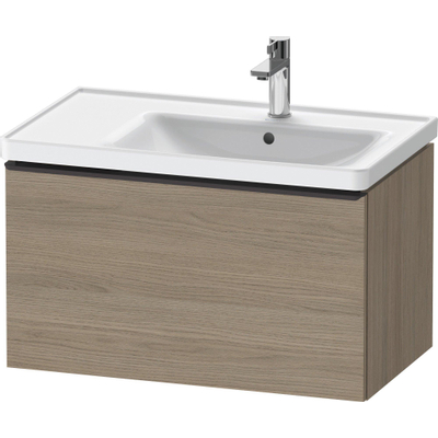 Duravit D-Neo wastafelonderkast 78.4x44x45.2cm 1 lade met softclose Eiken (terra) Mat