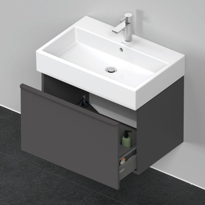 Duravit D-Neo wastafelonderkast 68.4x44x44.2cm 1 lade Grafiet Mat