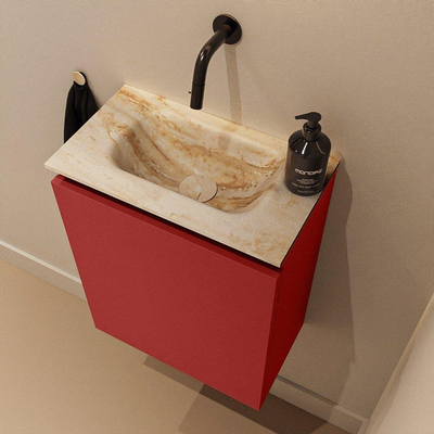 MONDIAZ TURE-DLUX 40cm toiletmeubel Fire. EDEN wastafel Frappe positie midden. Zonder kraangat.