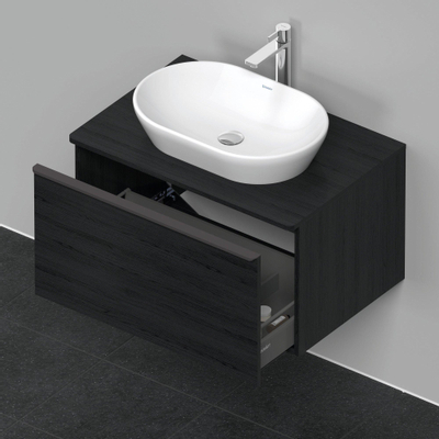 Duravit D-Neo wastafelonderkast 80x45.9x55cm 1 lade Eiken (zwart) Mat