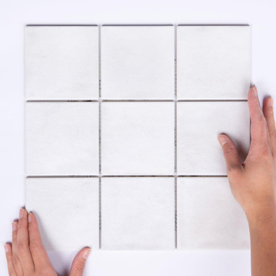 The Mosaic Factory Kasba mozaïektegel - 30x30cm - wandtegel - Vierkant - Porselein White Mat