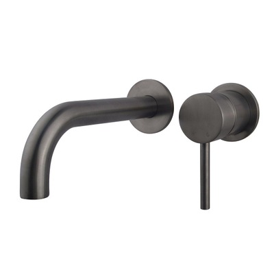 Wiesbaden Caral wastafelmengkraan - inbouw - eenhendel - afbouwdeel - gunmetal