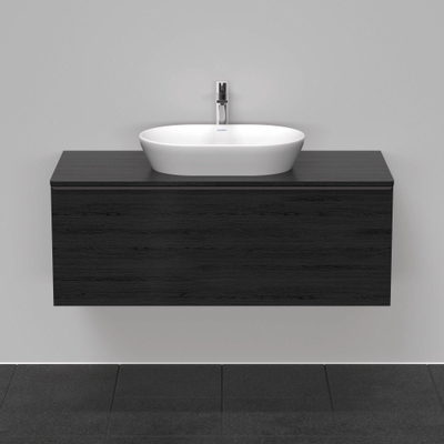 Duravit D-Neo wastafelonderkast 120x45.9x55cm 1 lade Eiken (zwart) Mat