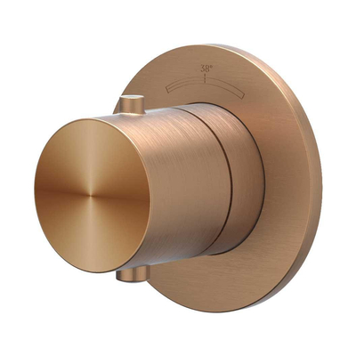 IVY ConcordAfbouwdeel - voor Inbouwthermostaat - Symmetry - rond rozet - RVS316 geborsteld mat koper PVD
