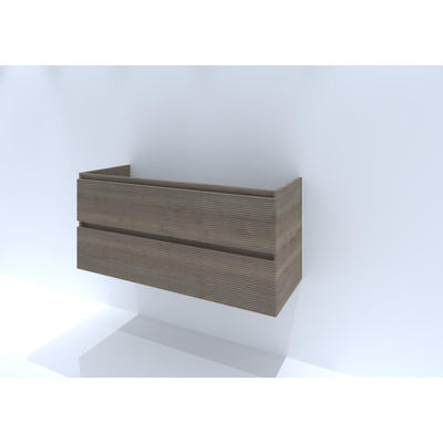 HR badmeubelen Infinity Wastafelonderkast - 120x44.8x55cm - 3D-front - 2 lades - zonder sifonuitsparing - greeploos - charleston