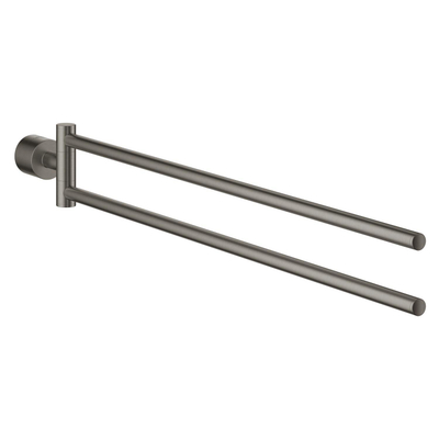 GROHE Atrio Handdoekhouder - 48.9cm - dubbel - draaibaar - brushed hard graphite