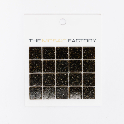 SAMPLE The Mosaic Factory Amsterdam mozaïektegel 2x2x0.4cm voor wand en vloer voor binnen en buiten vierkant Glas Donker Bruin