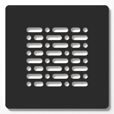 ZEZA Grade douchebakrooster - 13x13cm - Zwart