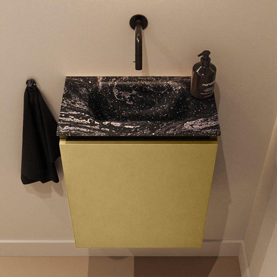 MONDIAZ TURE-DLUX 40cm toiletmeubel Oro. EDEN wastafel Lava positie midden. Zonder kraangat.