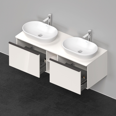 Duravit D-Neo wastafelonderkast 140x45.9x55cm 2 lades wit Hoogglans