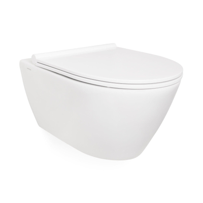 QeramiQ Salina Toiletpot - 56x38x35cm - spoelrandloos - zonder toiletzitting - wit
