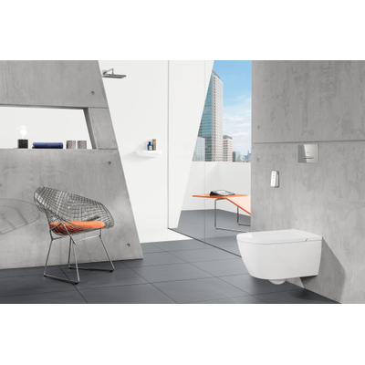 Villeroy & Boch Viconnect WC bedieningsplaat kunststof 2-knops Black Matt - OUTLET UDEN