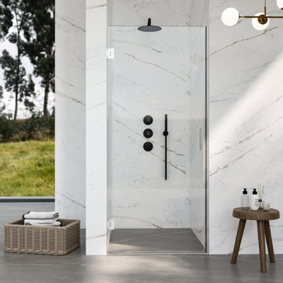 Saniclass Neptune 5000 Douchedeur - 65x200cm - profielloos veiligheidsglas - anti kalk - chroom