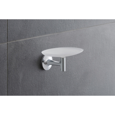 Duravit Starck T Zeephouder - wandmodel - 14x10.6cm -matglas - chroom