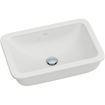 Villeroy en Boch Loop en Friends onderbouwwastafel 54x34.5cm met overloop zonder kraangat ceramic+ wit