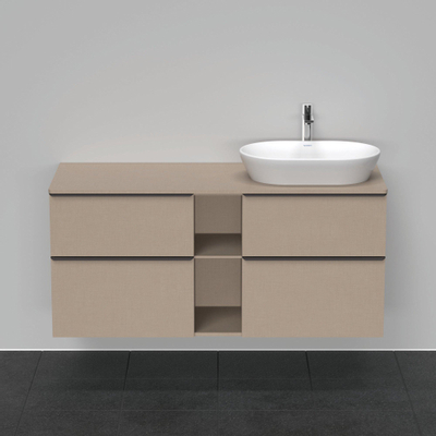 Duravit D-Neo wastafelonderkast 140x66.4x55cm 4 lades Linnen Mat