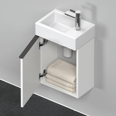 Duravit D-Neo wastafelonderkast 36.4x44x22.2cm Linksdraaiend 1 deur wit Mat