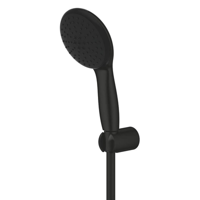 GROHE Vitalio Start QuickFix Handdoucheset - Ø11cm - 2 straalsoorten - 7.4l/min - met houder - met slang - 175cm - mat zwart