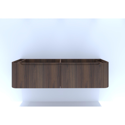 HR badmeubelen Juice Wastafelonderkast - 160x45x40cm - ronde hoeken - 2 lades - dark oak