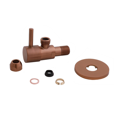 Xellanz Minimal hoekstopkraan 3/8" x 3/8" of knel 10 mm geborsteld brons koper