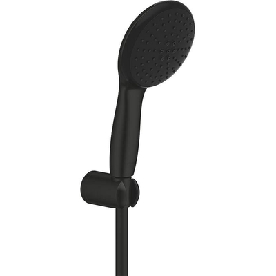 GROHE Vitalio Start QuickFix Handdoucheset - Ø11cm - 2 straalsoorten - 7.4l/min - met houder - met slang - 175cm - mat zwart