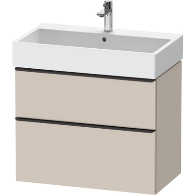 Duravit D-Neo wastafelonderkast 78.4x62.5x44.2cm 2 lades Taupe Mat