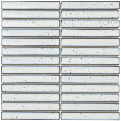 The Mosaic Factory Sevilla mozaïektegel - 29.6x29.9cm - wandtegel - Rechthoek - Porselein White with Blue speckle Glans