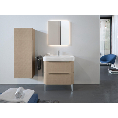 Duravit Happy d.2 wastafel 65x50,5cm 1 kraangat overloop wit