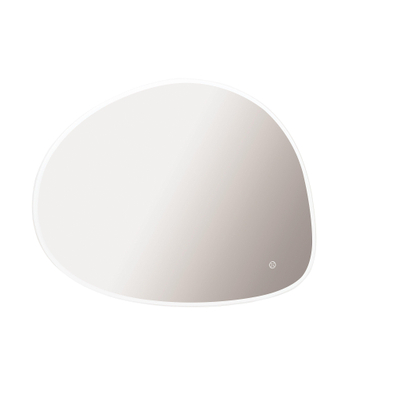 Crosswater Mada spiegel met verlichting - 50x70cm - horizontaal/verticaal - LED - 2700K tot 6400K - dimbaar - kiezelvorm