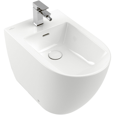 Villeroy & Boch Subway 3.0 staand bidet 37x59.5cm m. kraangat m. overloop wit alpin