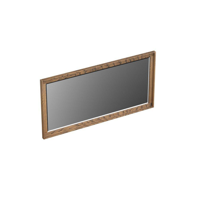 Forzalaqua Reno 2.0 spiegel 100x50cm Rechthoek zonder verlichting met frame Massief Eiken Castle Brown