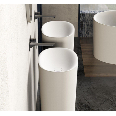 Ideavit Solidcliff opbouw wastafel 50x35x90cm Solidsurface mat wit