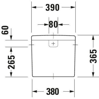 Duravit Starck 3 duoblokreservoir binnenwerk 4,5 liter aansluiting links of rechts wit