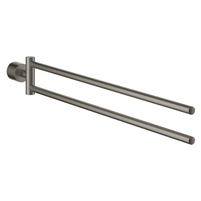 GROHE Atrio Handdoekhouder - 48.9cm - dubbel - draaibaar - brushed hard graphite