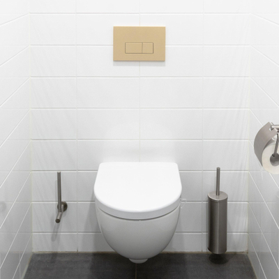 QeramiQ Push Bedieningsplaat - voor Geberit UP320 inbouwreservoir - dualflush - rechthoekige knoppen - kunststof beige TWEEDEKANS
