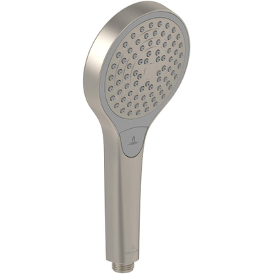 Villeroy & Boch Verve Showers Handdouche met drie waterstraalstanden Rond - Matt Brushed Nickel (RVS)