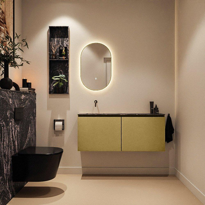 MONDIAZ TURE-DLUX 120cm toiletmeubel Oro. EDEN wastafel Lava positie links. Zonder kraangat.