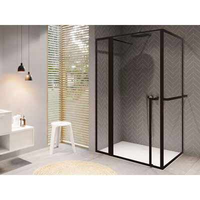 Riho Lucid GD203 Douchecabine XL - 200x120x80cm - zwart