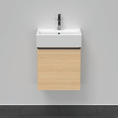 Duravit D-Neo wastafelonderkast 43.4x44x32.2cm Linksdraaiend 1 deur Natuur eiken Mat