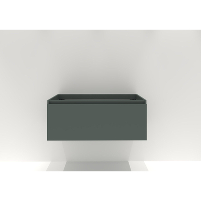 HR badmeubelen Matrix Wastafelonderkast - 100x44.8x40cm - 1 lade - greeploos met greeplijst - petrol mat