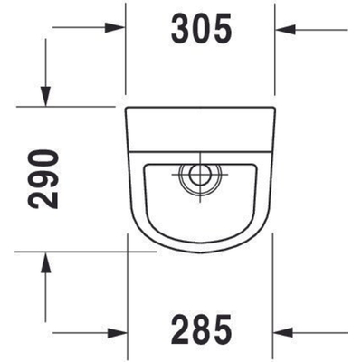 Duravit D-Code urinoir m. achterinlaat m. bevestiging m. vlieg z. spoelrand m. sproeikop en sifon wit