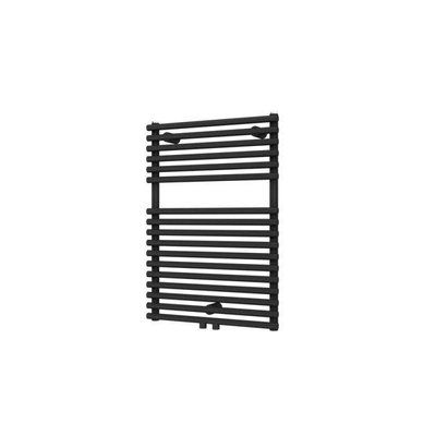 Plieger Florian Nxt M designradiator enkel horizontaal met middenaansluiting 722x500mm 391W zwart grafiet (black graphite)