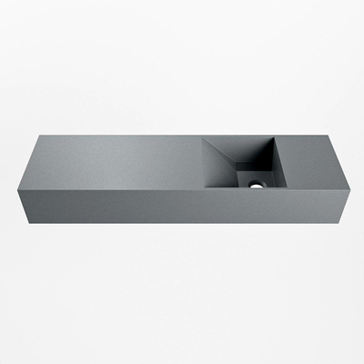 Mondiaz TYNE Fontein - 80x23x12cm - wasbak Rechts - zonder kraangaten - solid surface - Plata