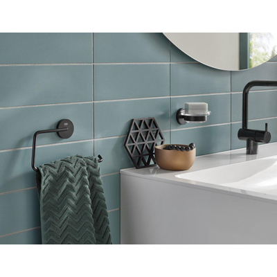 Emco Round zeephouder met zeepschaal zwart