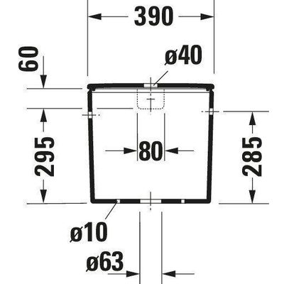 Duravit DuraStyle duoblokreservoir + binnenwerk met aansluiting links/rechts 4.5L dualflush wit