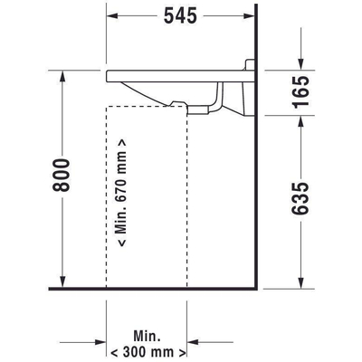 Duravit Starck 3 wastafel 60x54,5cm zo/kraangat wit