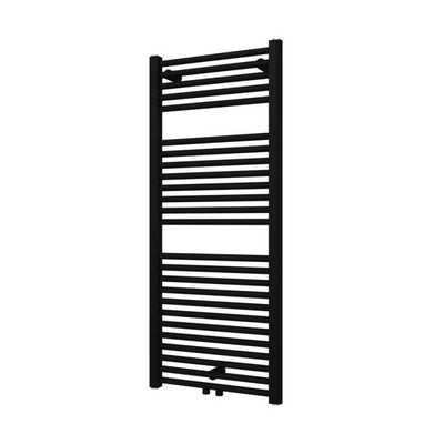 Plieger Palmyra designradiator horizontaal middenaansluiting 1175x500mm 580W mat zwart