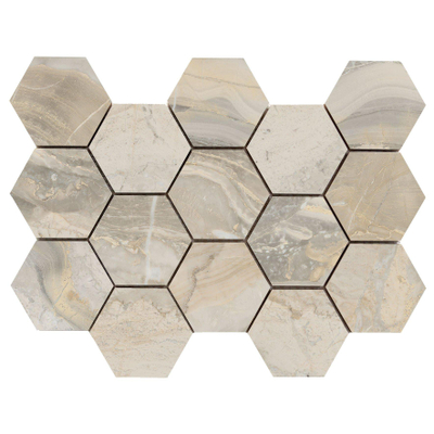 Cifre Ceramica Luxury wandtegel - 32.5x22.5cm - Natuursteen look - Beige gepolijst (beige)