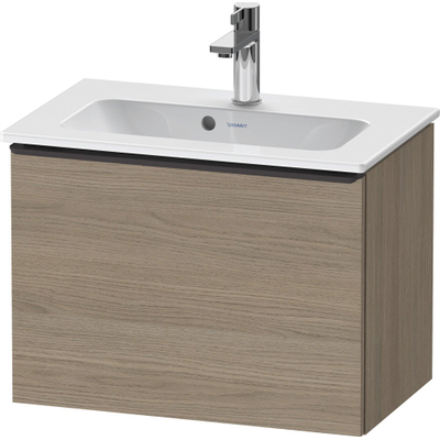 Duravit D-Neo wastafelonderkast 61x44x37.2cm 1 lade Eiken (terra) Mat